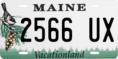 ME license plate 2566UX