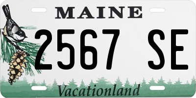 ME license plate 2567SE