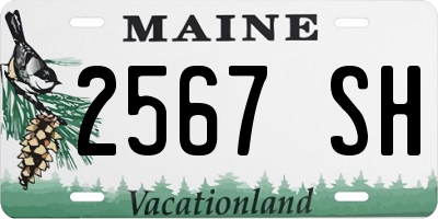 ME license plate 2567SH