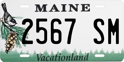 ME license plate 2567SM