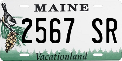 ME license plate 2567SR