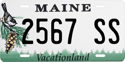 ME license plate 2567SS