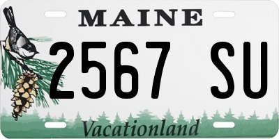 ME license plate 2567SU