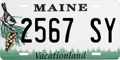 ME license plate 2567SY