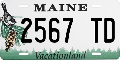 ME license plate 2567TD