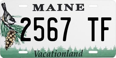 ME license plate 2567TF