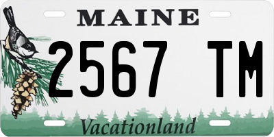 ME license plate 2567TM