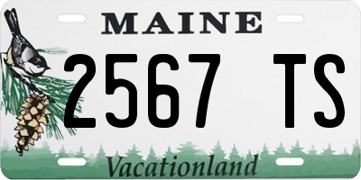 ME license plate 2567TS
