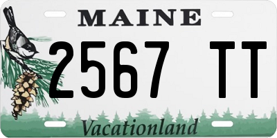 ME license plate 2567TT