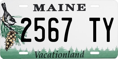 ME license plate 2567TY
