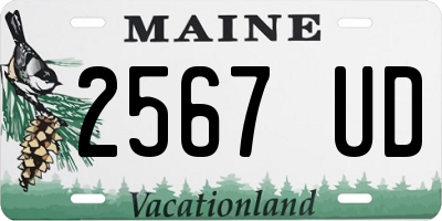 ME license plate 2567UD