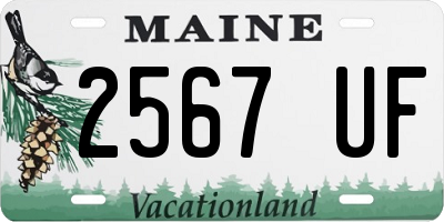 ME license plate 2567UF