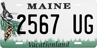 ME license plate 2567UG