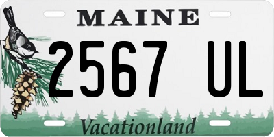 ME license plate 2567UL