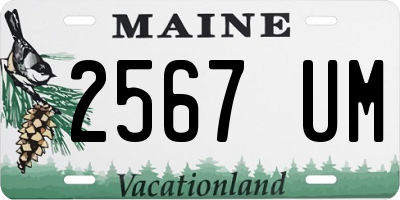 ME license plate 2567UM