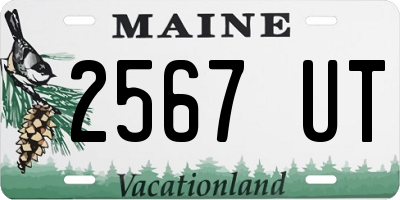 ME license plate 2567UT