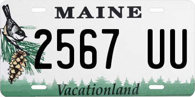 ME license plate 2567UU