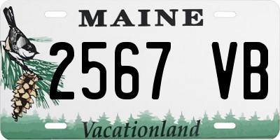 ME license plate 2567VB