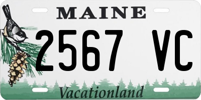 ME license plate 2567VC