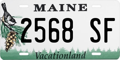 ME license plate 2568SF