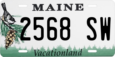 ME license plate 2568SW