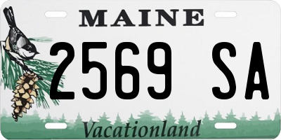 ME license plate 2569SA