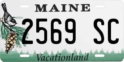 ME license plate 2569SC