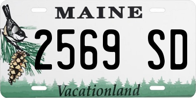 ME license plate 2569SD