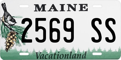 ME license plate 2569SS