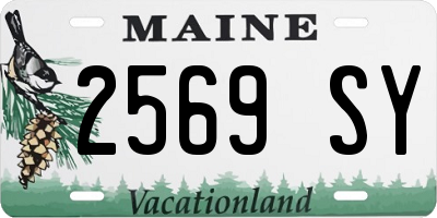 ME license plate 2569SY