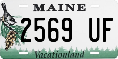 ME license plate 2569UF