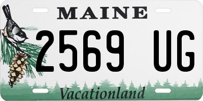 ME license plate 2569UG