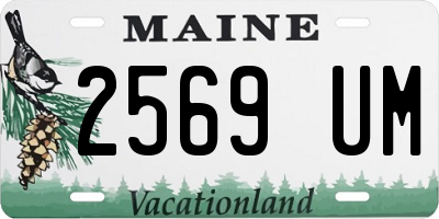 ME license plate 2569UM
