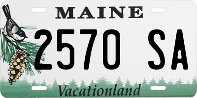 ME license plate 2570SA