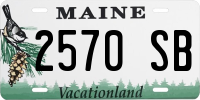 ME license plate 2570SB