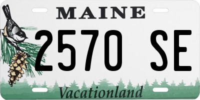 ME license plate 2570SE
