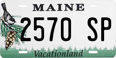 ME license plate 2570SP