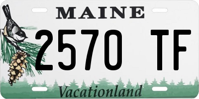 ME license plate 2570TF