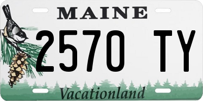 ME license plate 2570TY