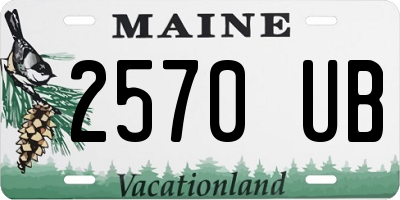 ME license plate 2570UB