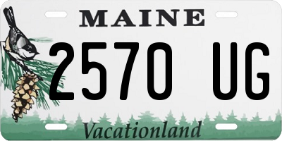 ME license plate 2570UG