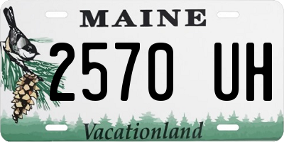 ME license plate 2570UH