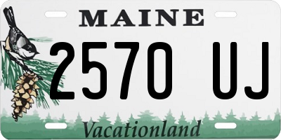 ME license plate 2570UJ