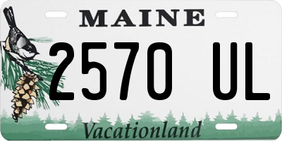 ME license plate 2570UL