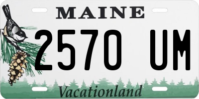 ME license plate 2570UM