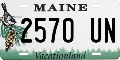 ME license plate 2570UN