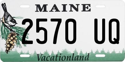 ME license plate 2570UQ