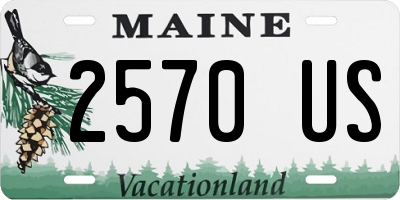 ME license plate 2570US