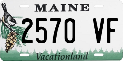 ME license plate 2570VF