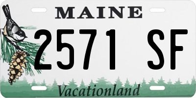 ME license plate 2571SF